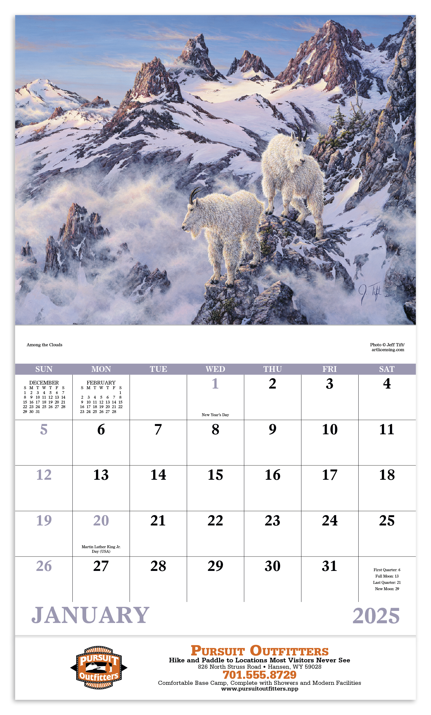 Good Value™ Wildlife Canvas - Stapled Calendar 17