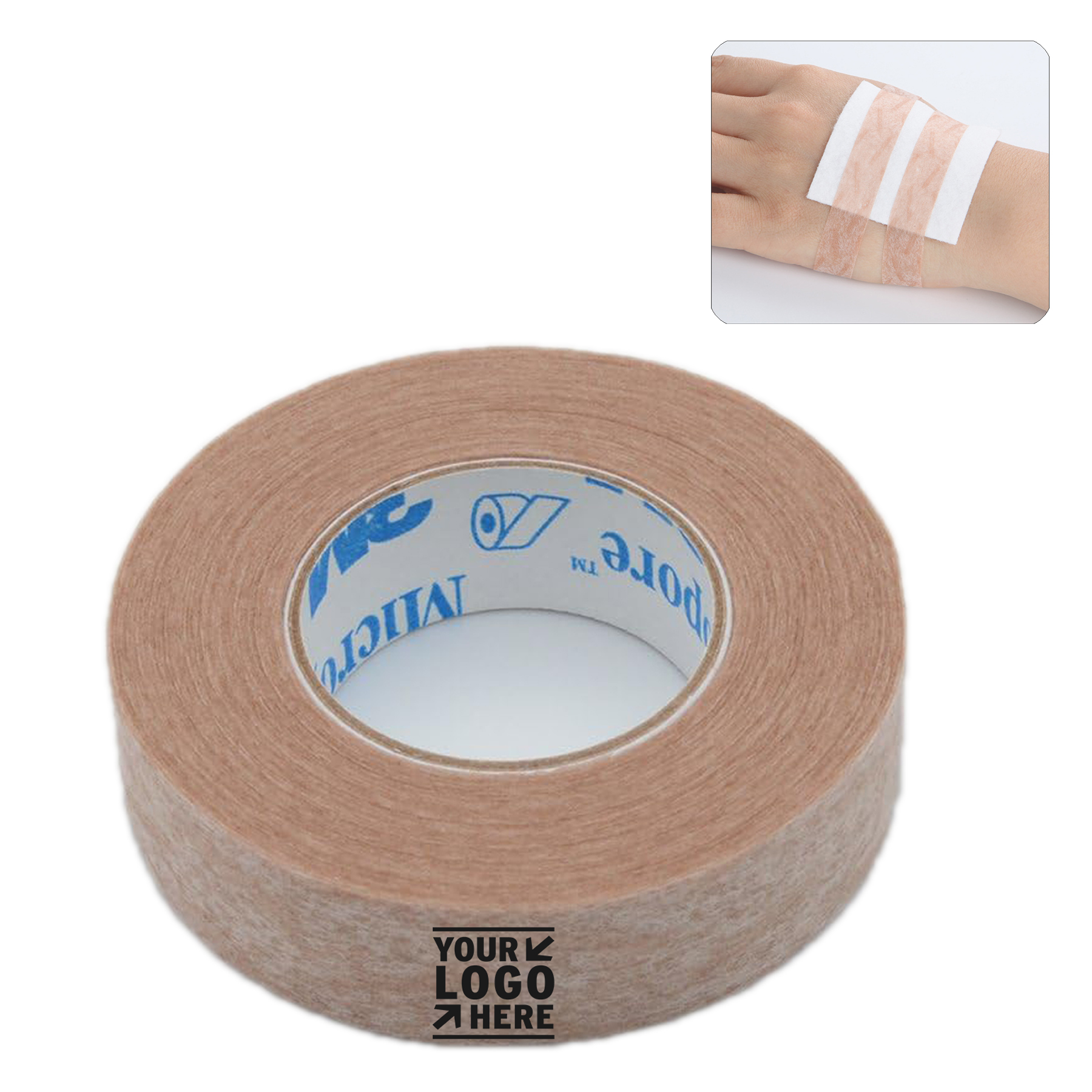 
0.5" Wide 3M Micropore Tan Surgical Tape Roll