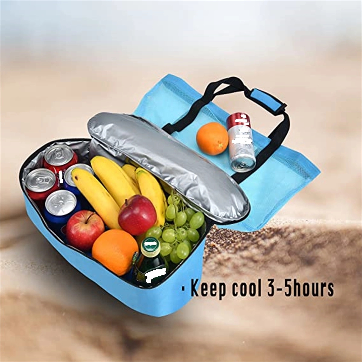 Beach Mesh Tote Bag With Cooler 3