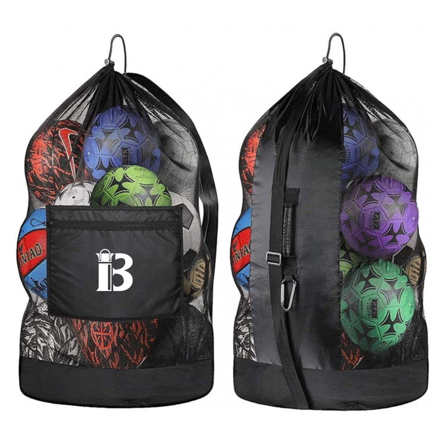 Large Mesh Drawstring Sling Ball Bag 2