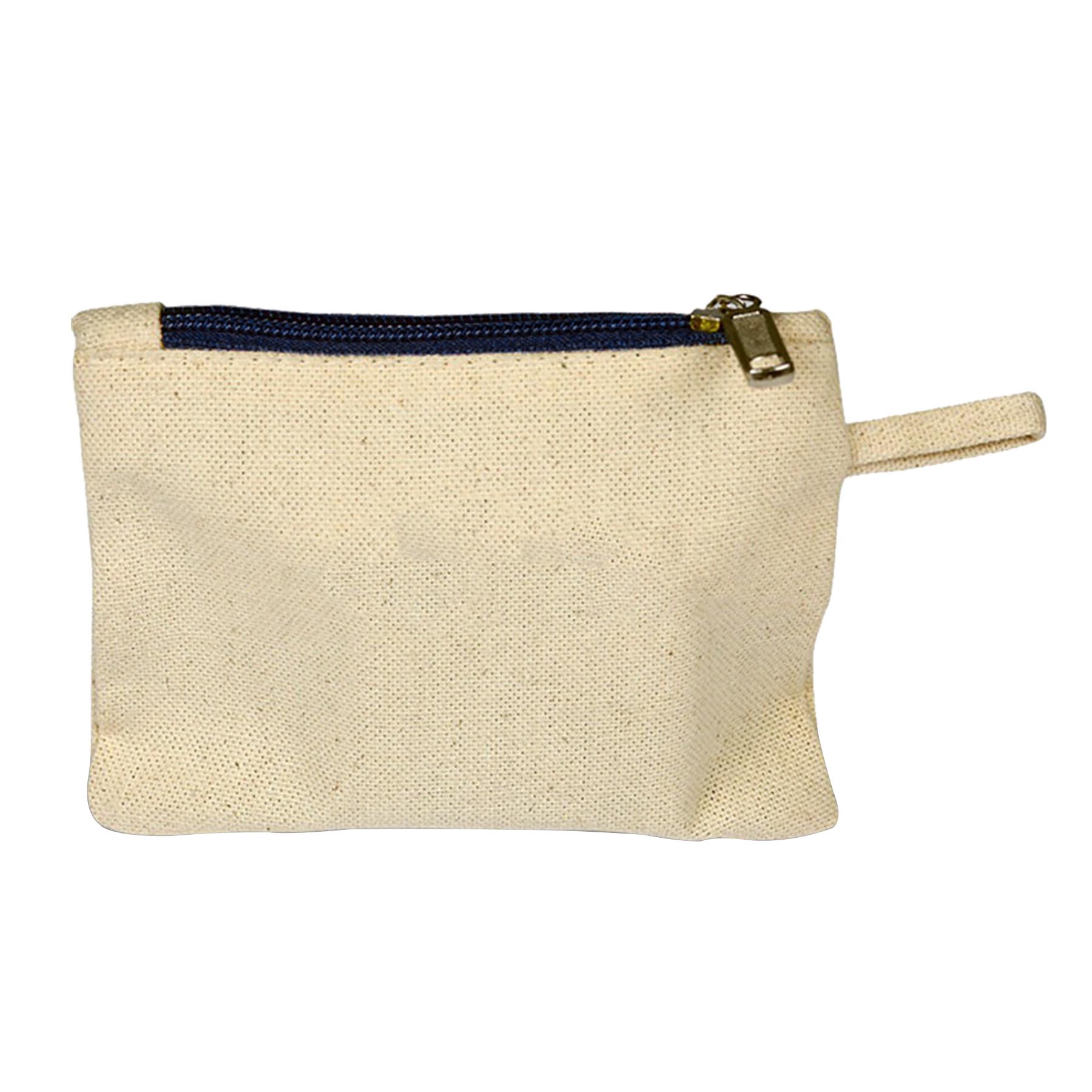 12 oz. 100% Cotton Canvas Card Pouch w/Color Zipper 7