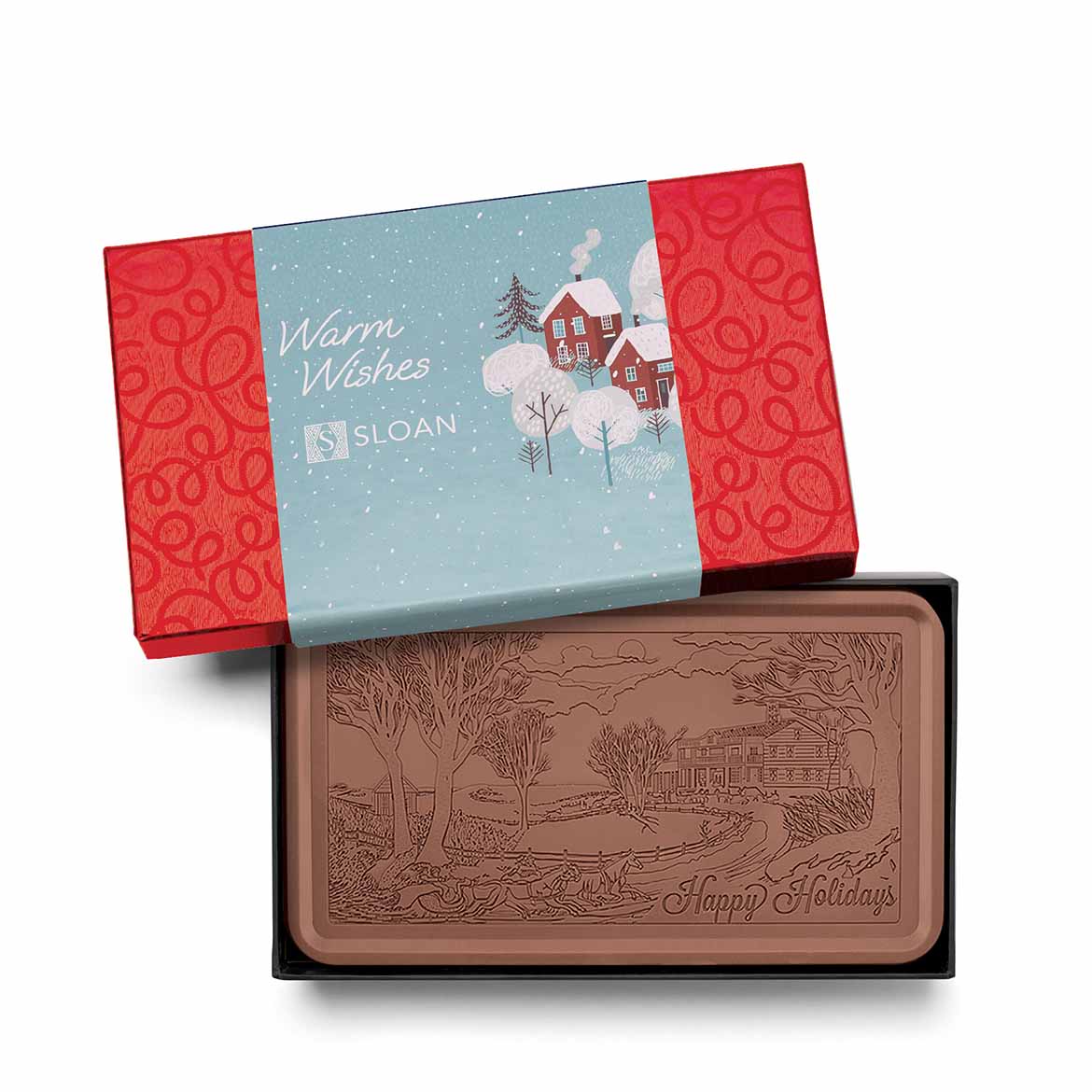 9"x5" Custom Decorated Chocolate Shape with Classic Custom Packaging 10