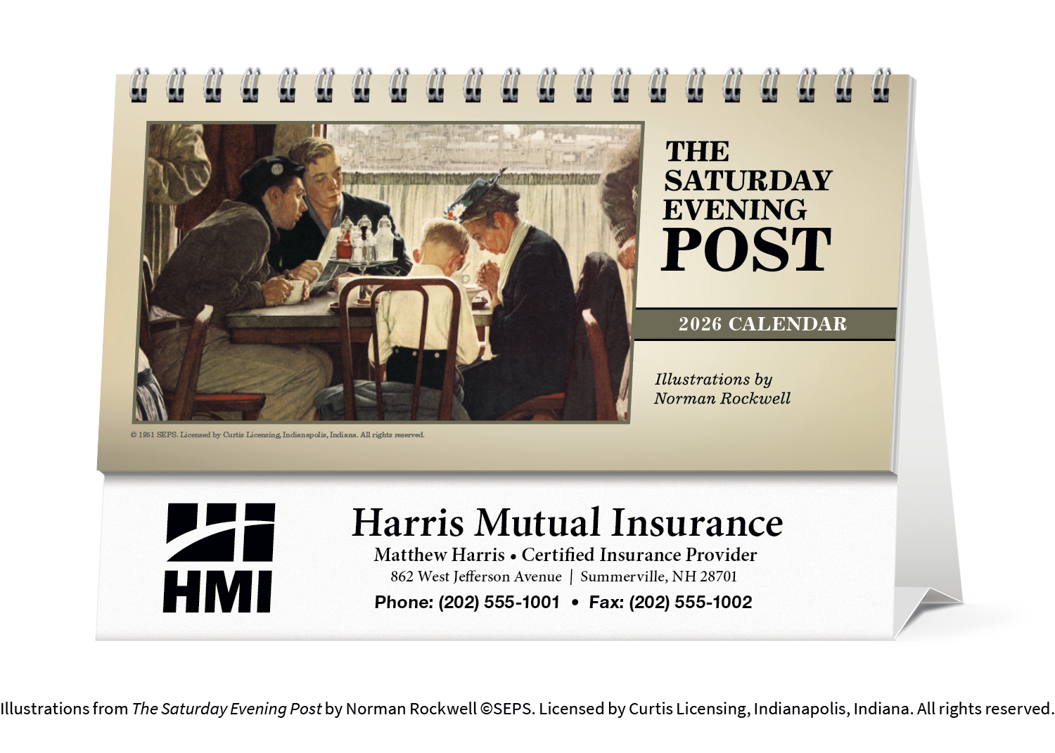 Triumph® Calendars The Saturday Evening Post Illustrations by Norman Rockwell Desk Calendar 42