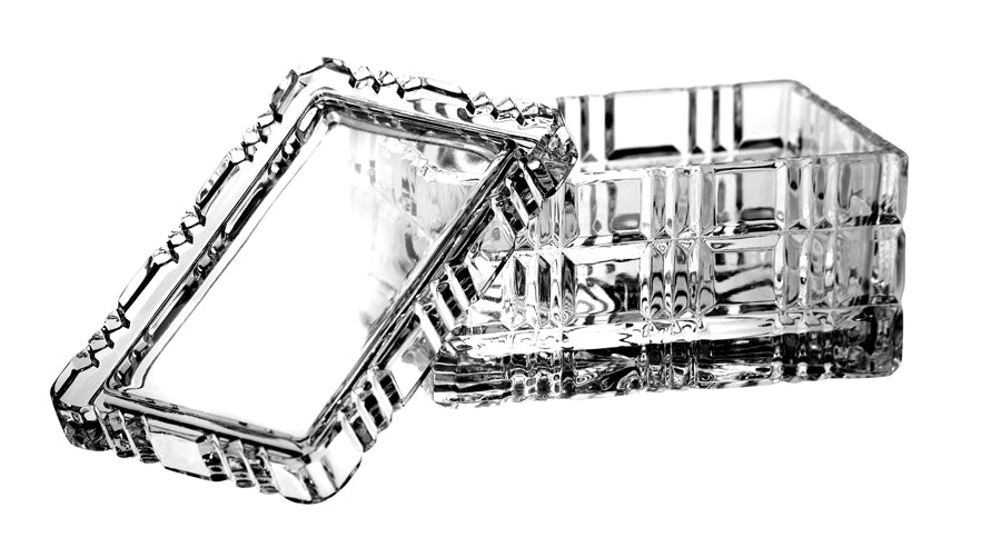 5"X3.5"X3 Cut Crystal Rectangular Box With Lid 1