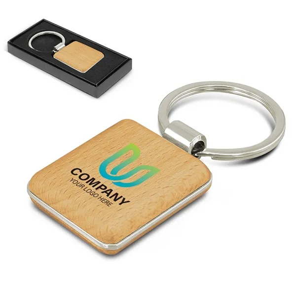 Cosmic Square Wooden Keyring 1