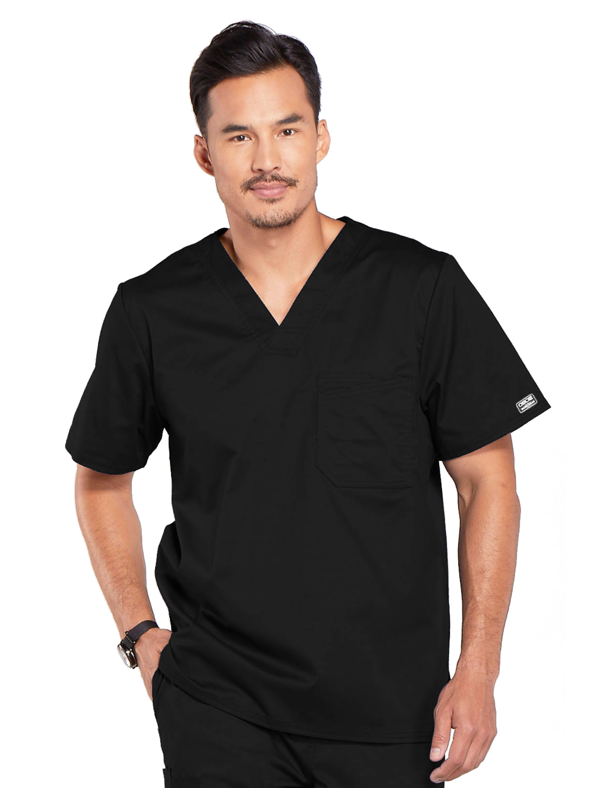 Cherokee - Workwear Core Stretch - Men's 1-Pocket Tuckable V-Neck Top 8