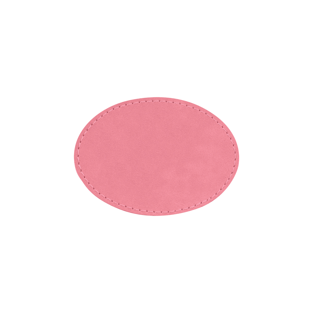 3" x 2" Pink Leatherette Oval Patch with Adhesive 2