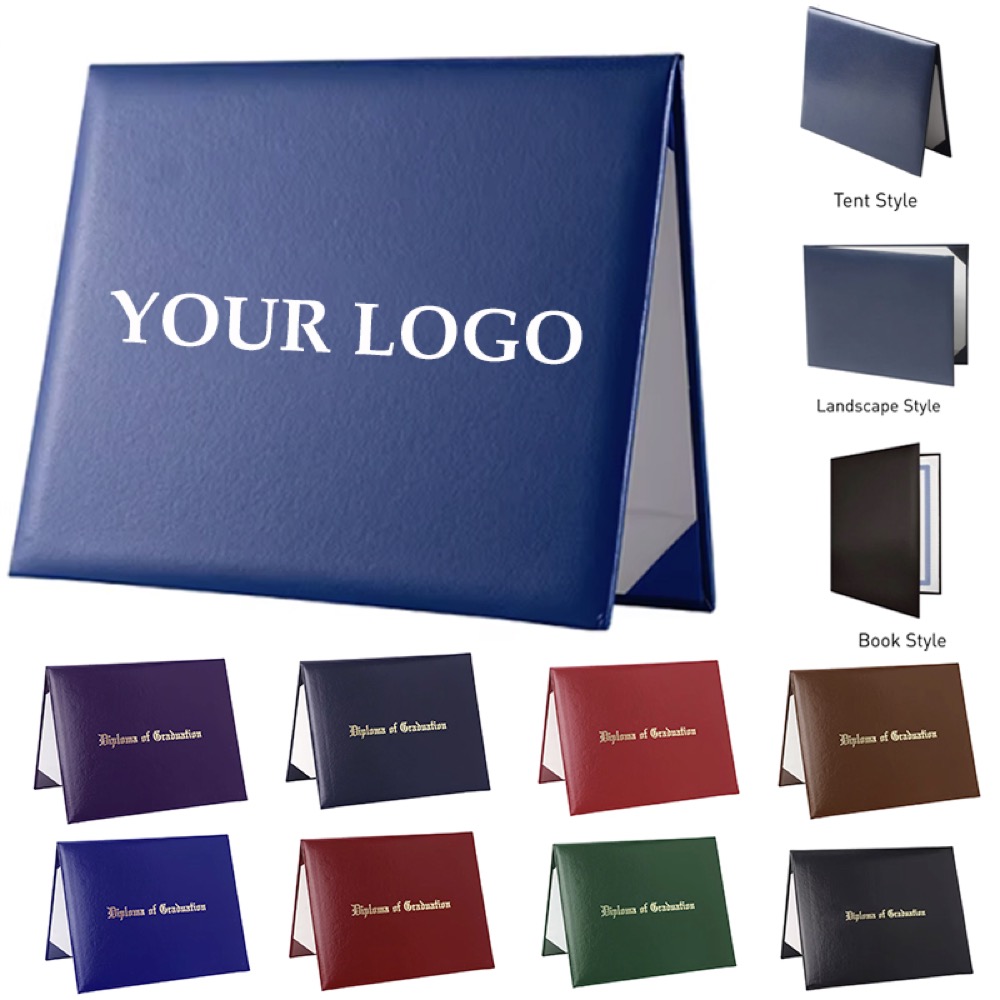 High Quality Customize PU Leather Certificate Holder Folder 2