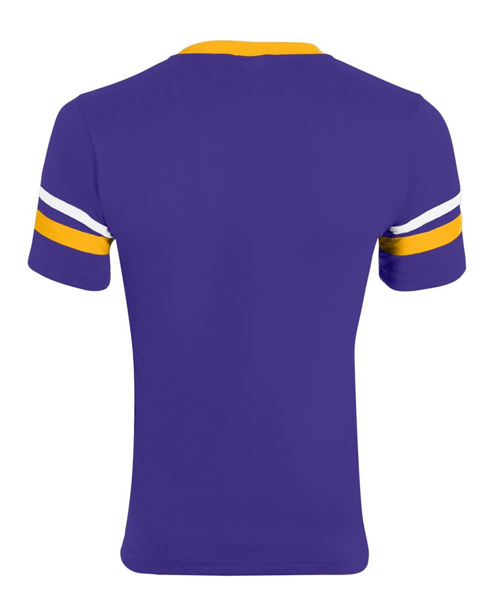 V-Neck Jersey with Striped Sleeves - 360 2