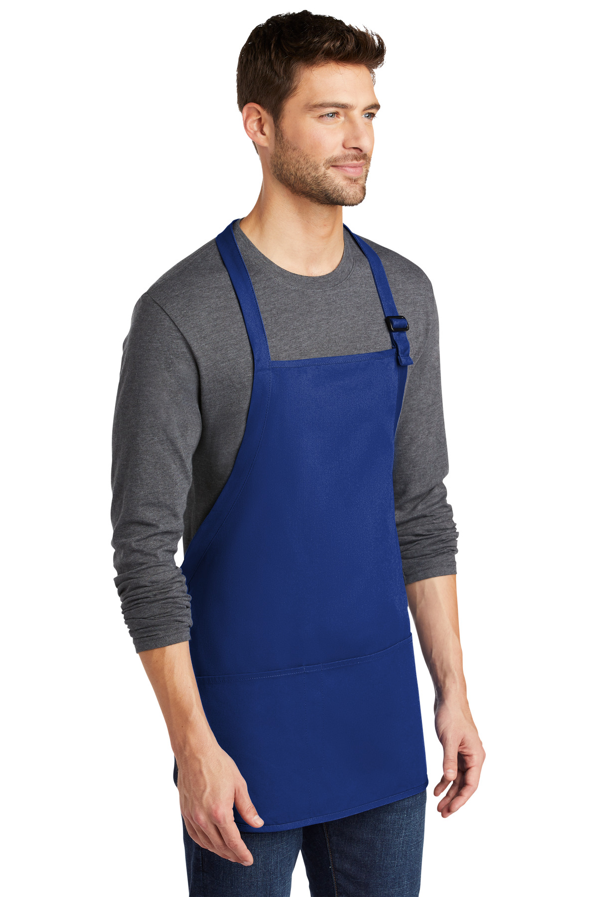 Port Authority Medium-Length Apron with Pouch Pockets. A510 5