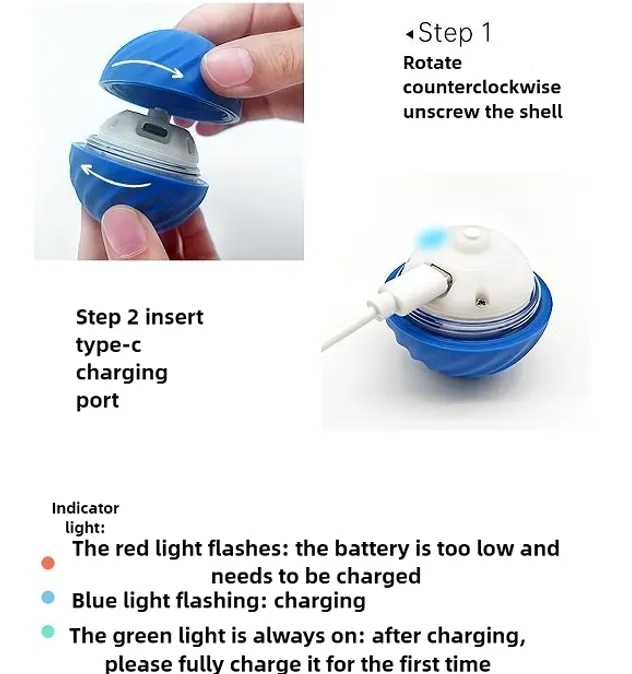 USB Rechargeable Interactive Dog Ball Toy 5