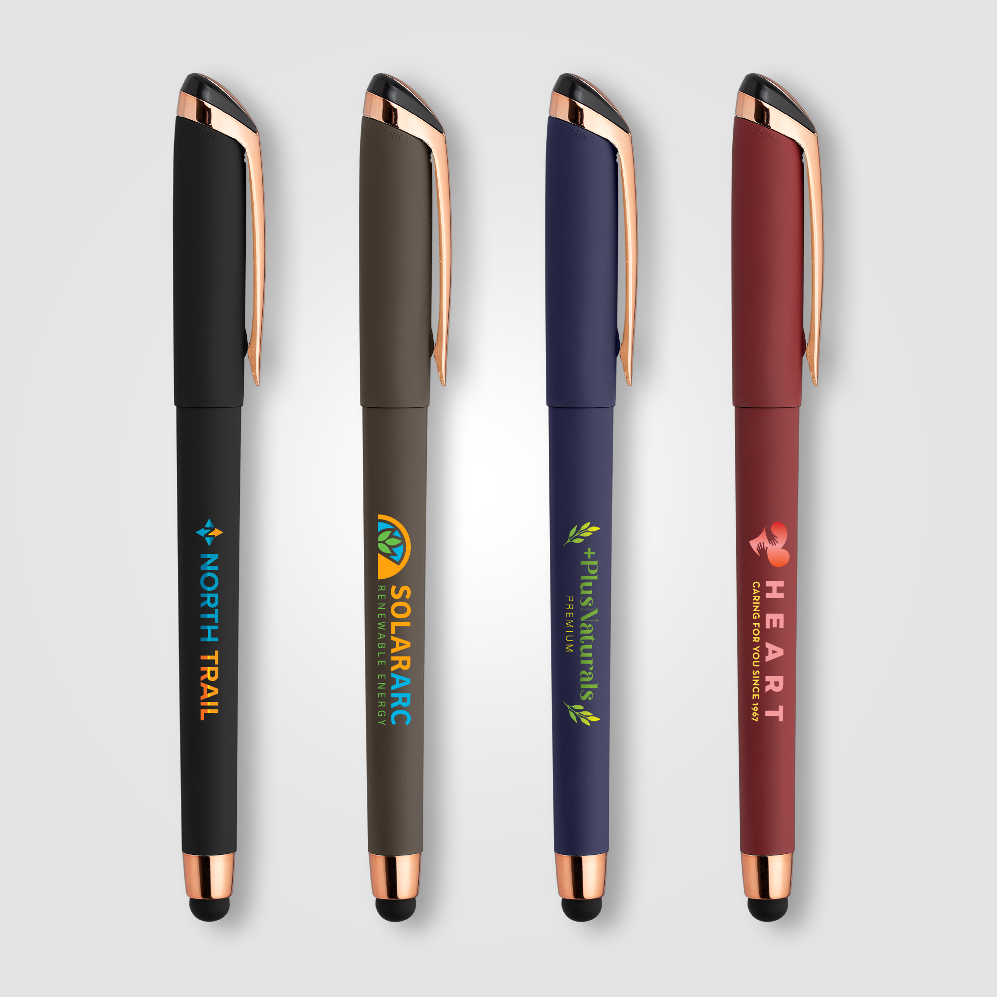 Gazelle Gel Softy Rose Gold Pen w/ Stylus 3
