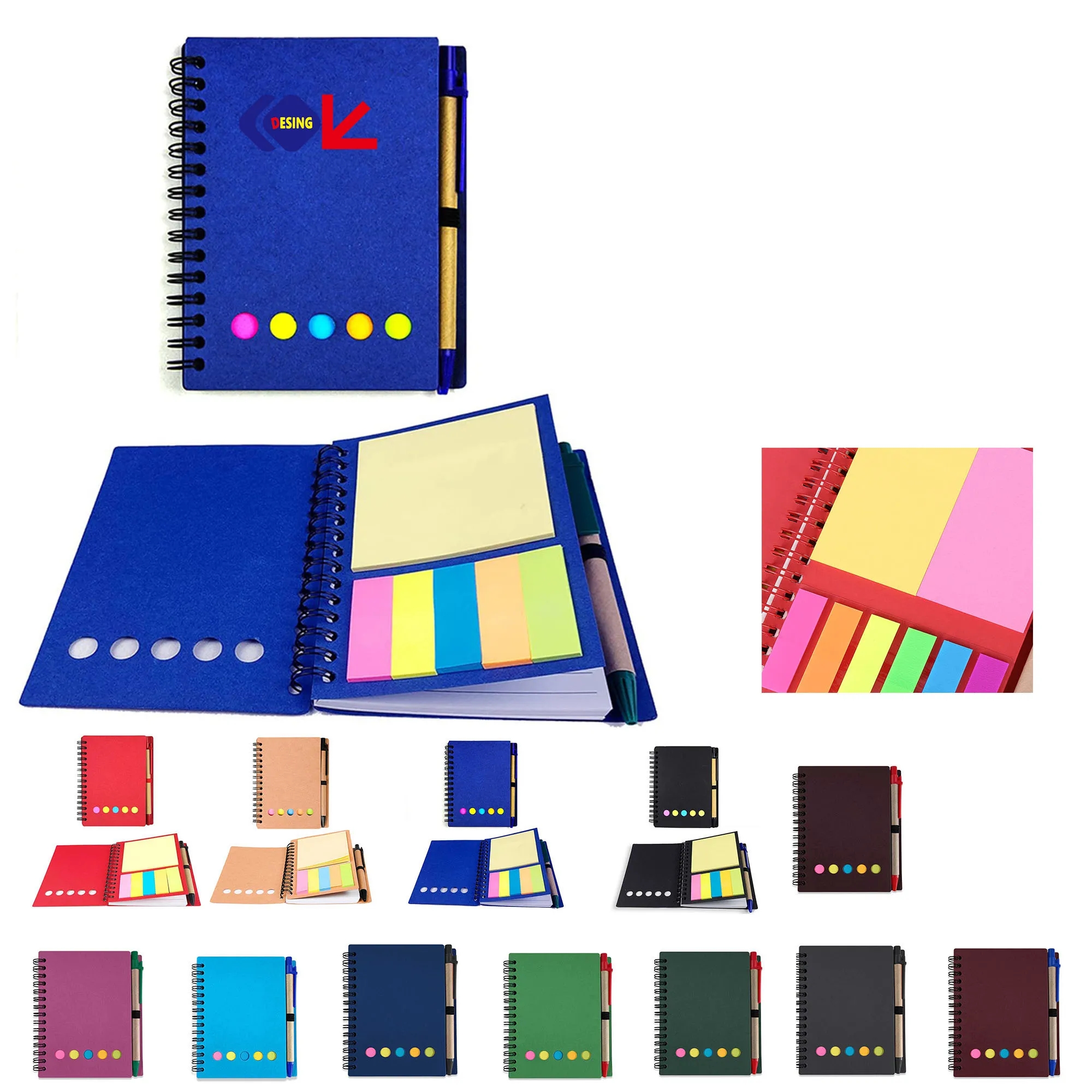 Inspirational Spiral Notebook Journal With Sticky Note
