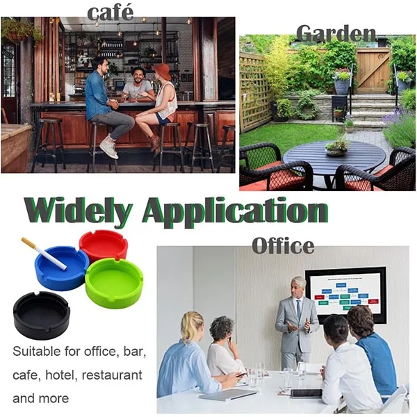 Silicone Anti-drop And Heat-resistant Round Ashtray 7