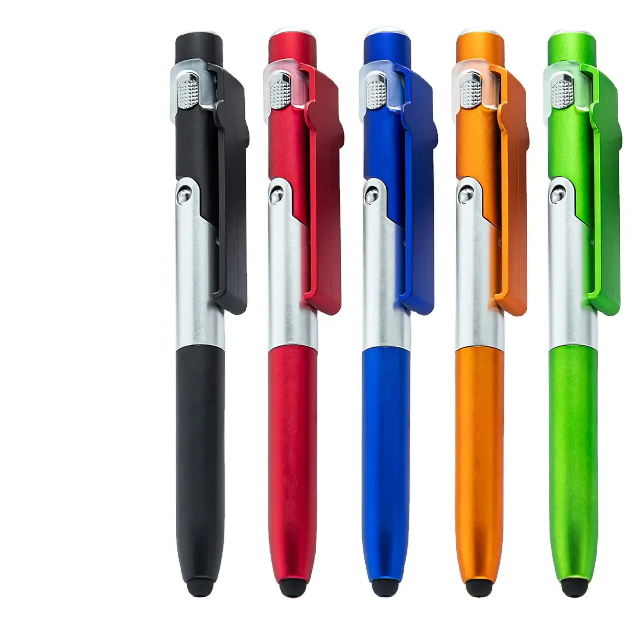 4-in-1 Ballpoint Pen with Stylus,Phone Holder,and LED Light 3