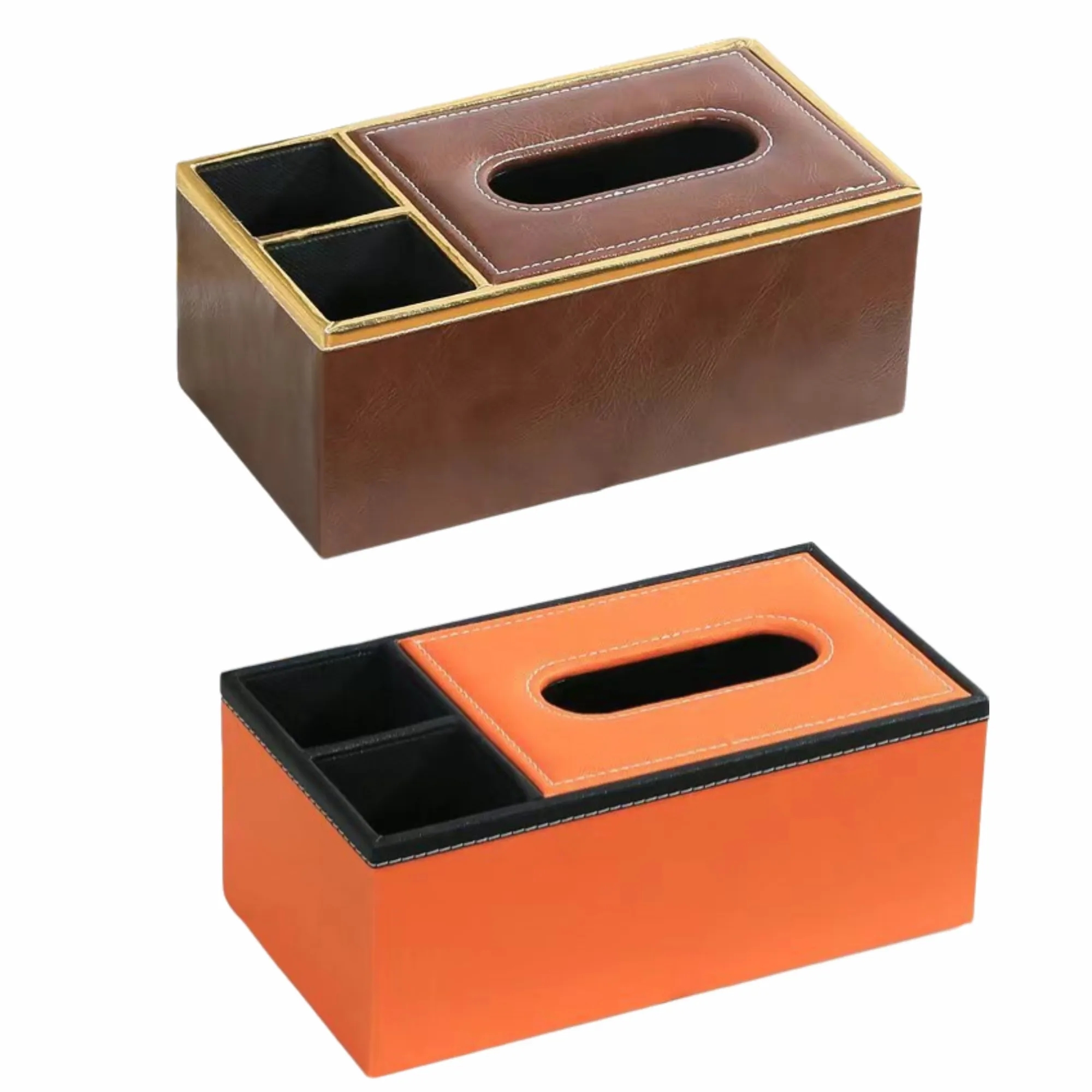 Multifunctional Leather Tissue Box With Remote Control Stora 5