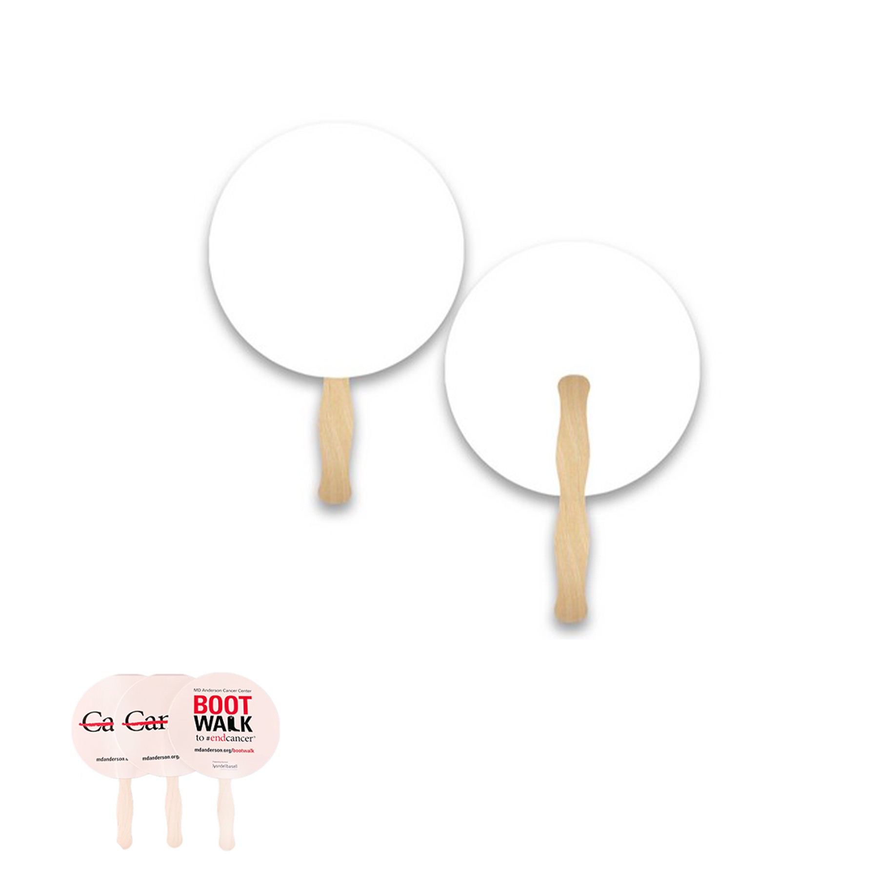 Round Fan With Wooden Handle 2