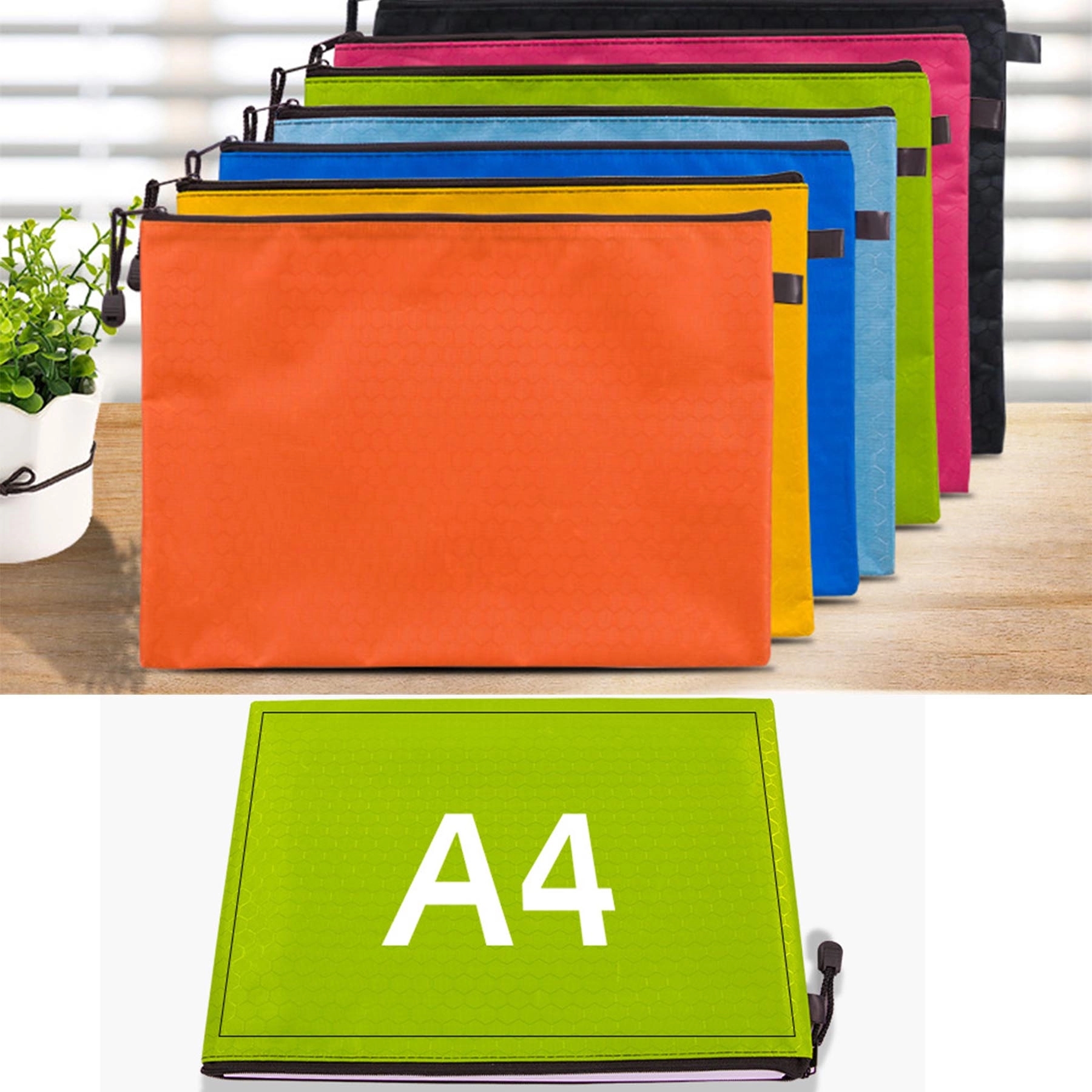 Portable Water Resistant Document Envelope With Zipper 1