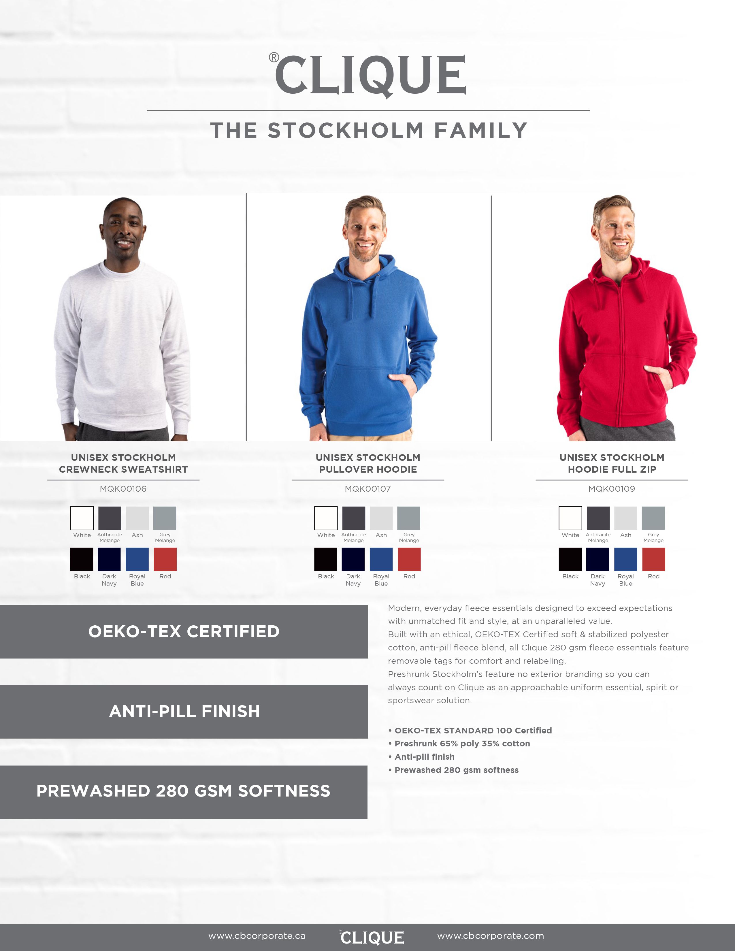 Unisex Stockholm Full Zip Hoodie