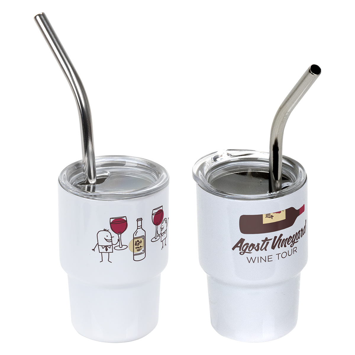Mini Belmont 3 oz Double-Wall Stainless Steel Tumbler with Straw 48