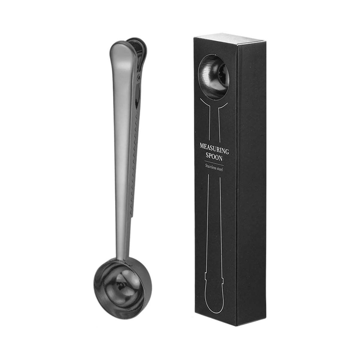 Polished Stainless Steel Coffee Spoon and Clip 5