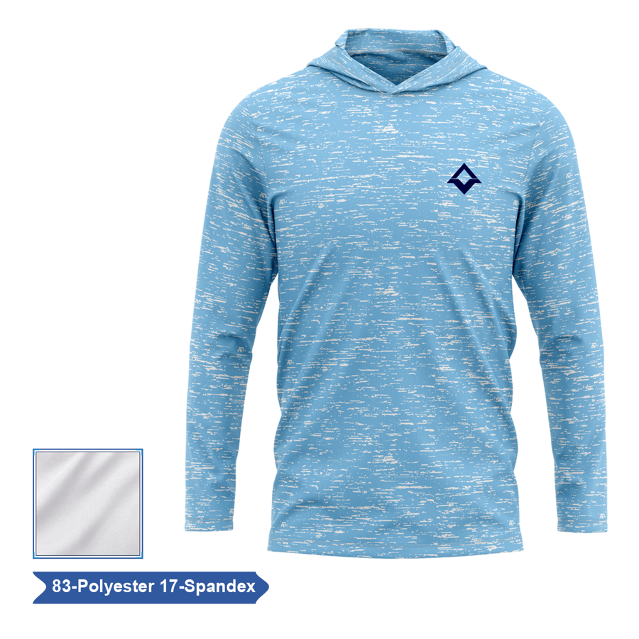 Sublimation Premium Poly Spandex Long Sleeve Hooded T-Shirt 2