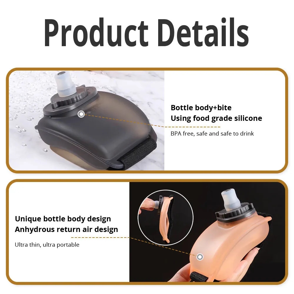 Food Grade Silicone Sports Wrist Water Bottle 5