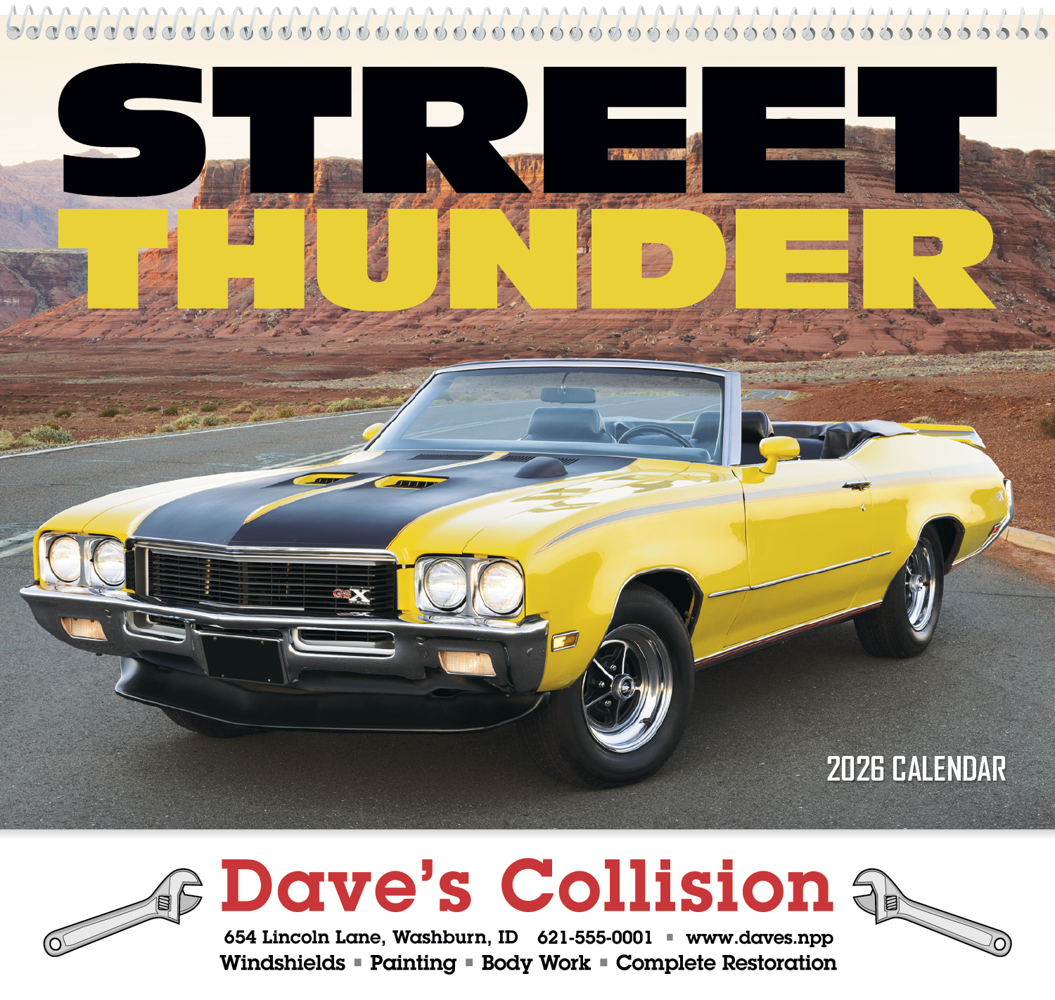 HotLine® Products Street Thunder Appointment Calendar - Spiral 15