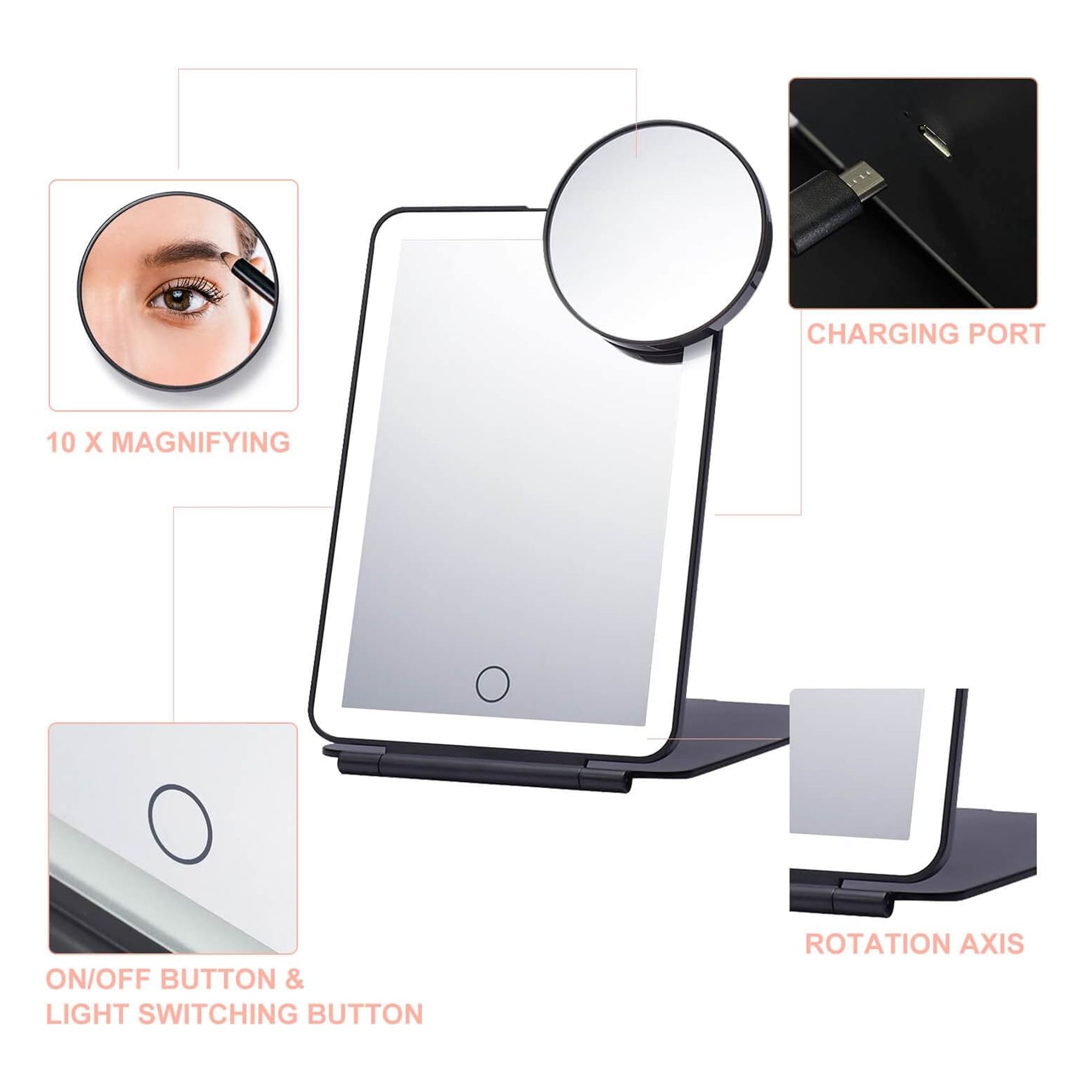 Small Makeup Mirror With Light 1