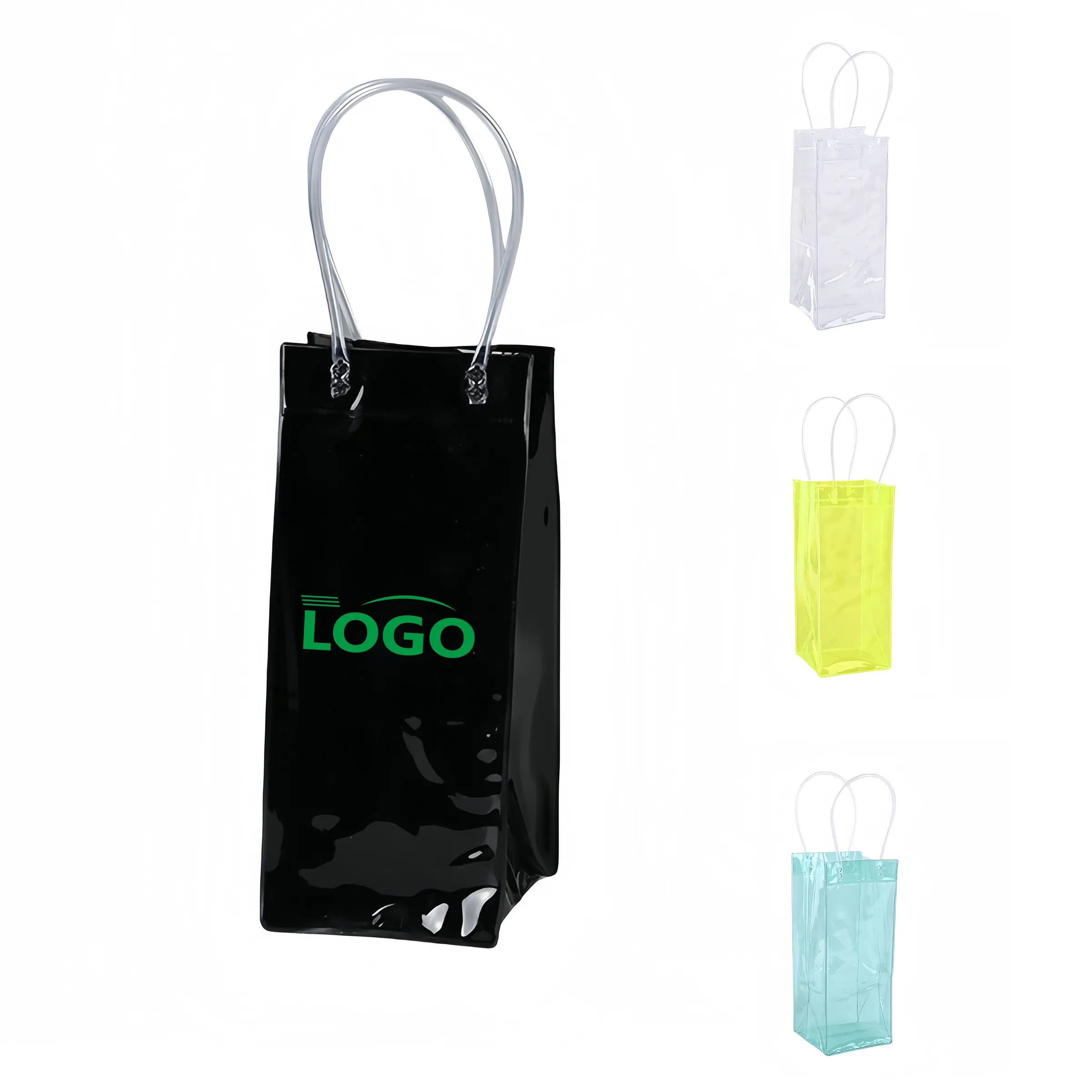 Transparent PVC Wine Bag with Handles 3