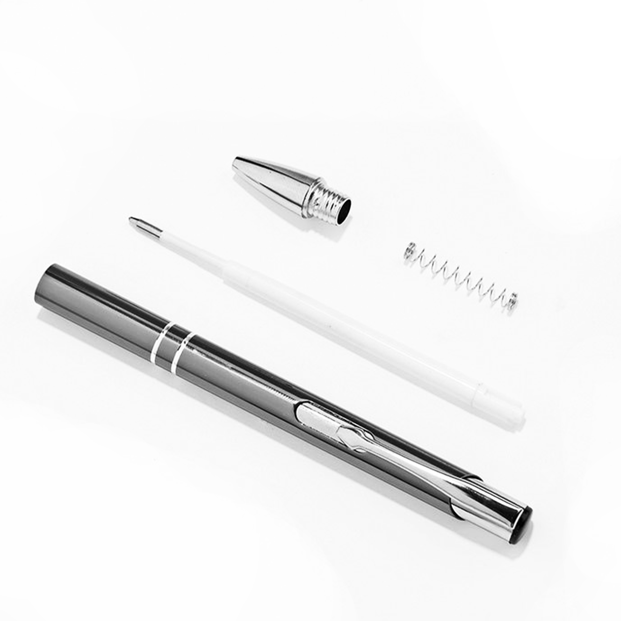Metal Ballpoint Pen Black Ink Smooth Writing Stylus 5