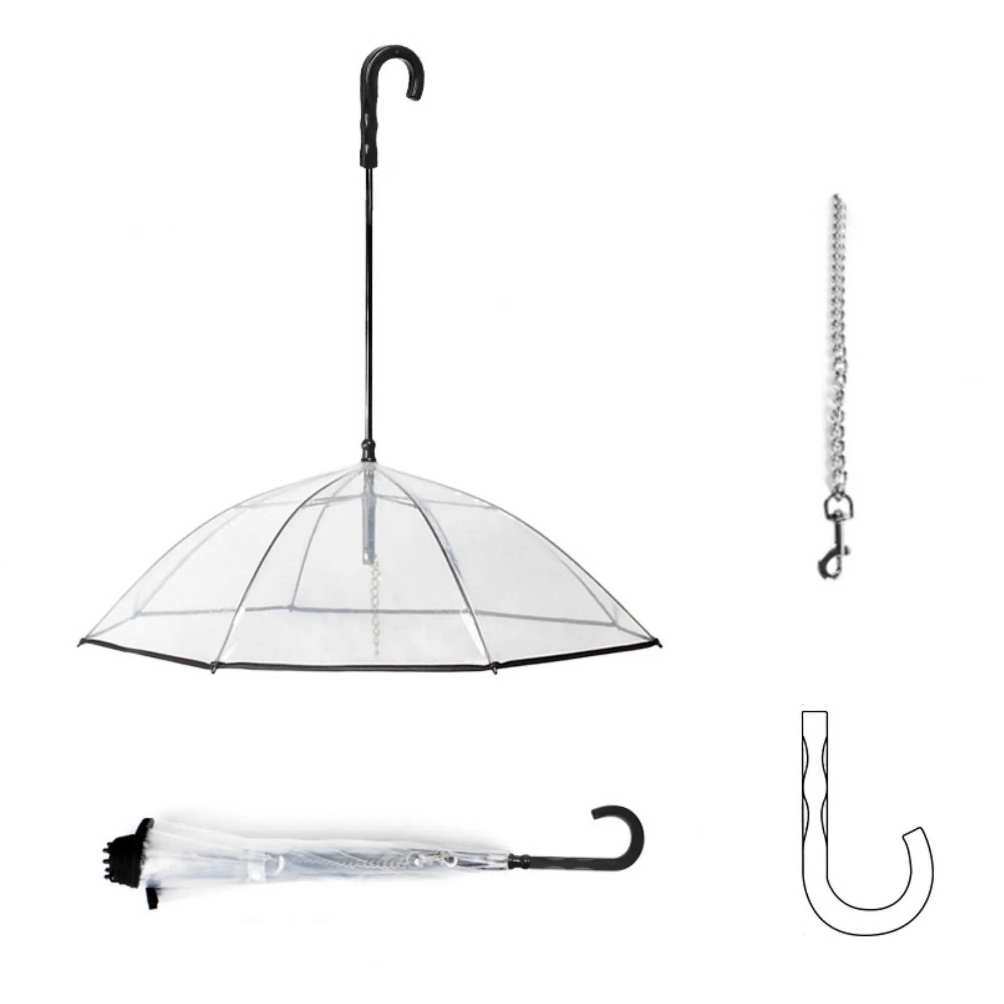 Outdoor Inverted Pet Umbrella With Adjustable Leash 3