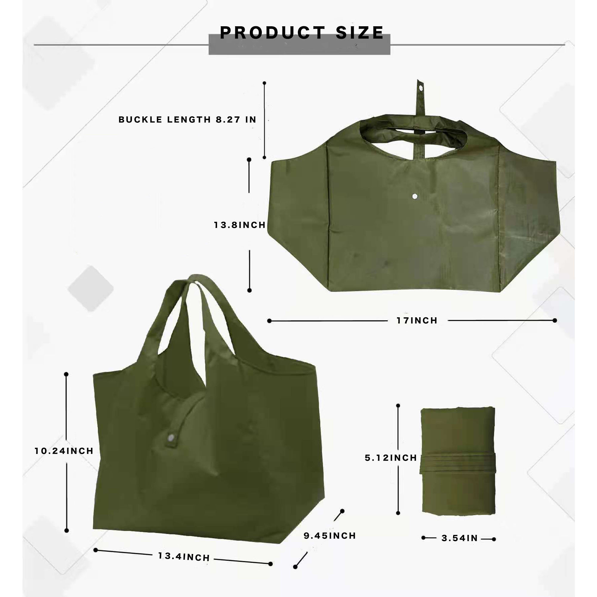 Foldable Large Shopping Bag, custom tote bag with logo imprint 4