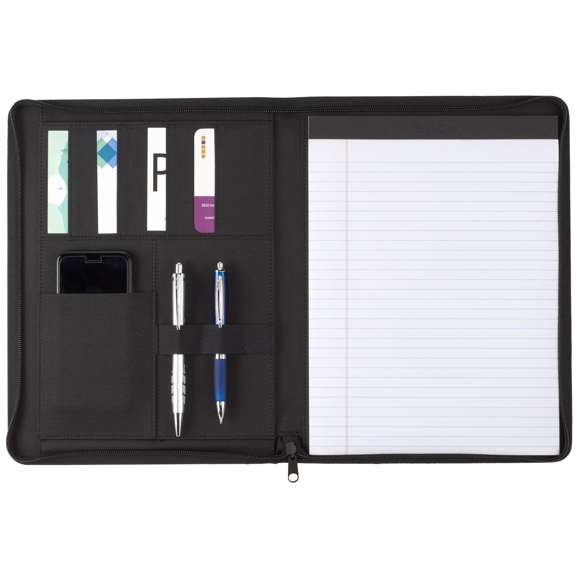 FSC® Mix Vienna Heathered Zippered Padfolio 11