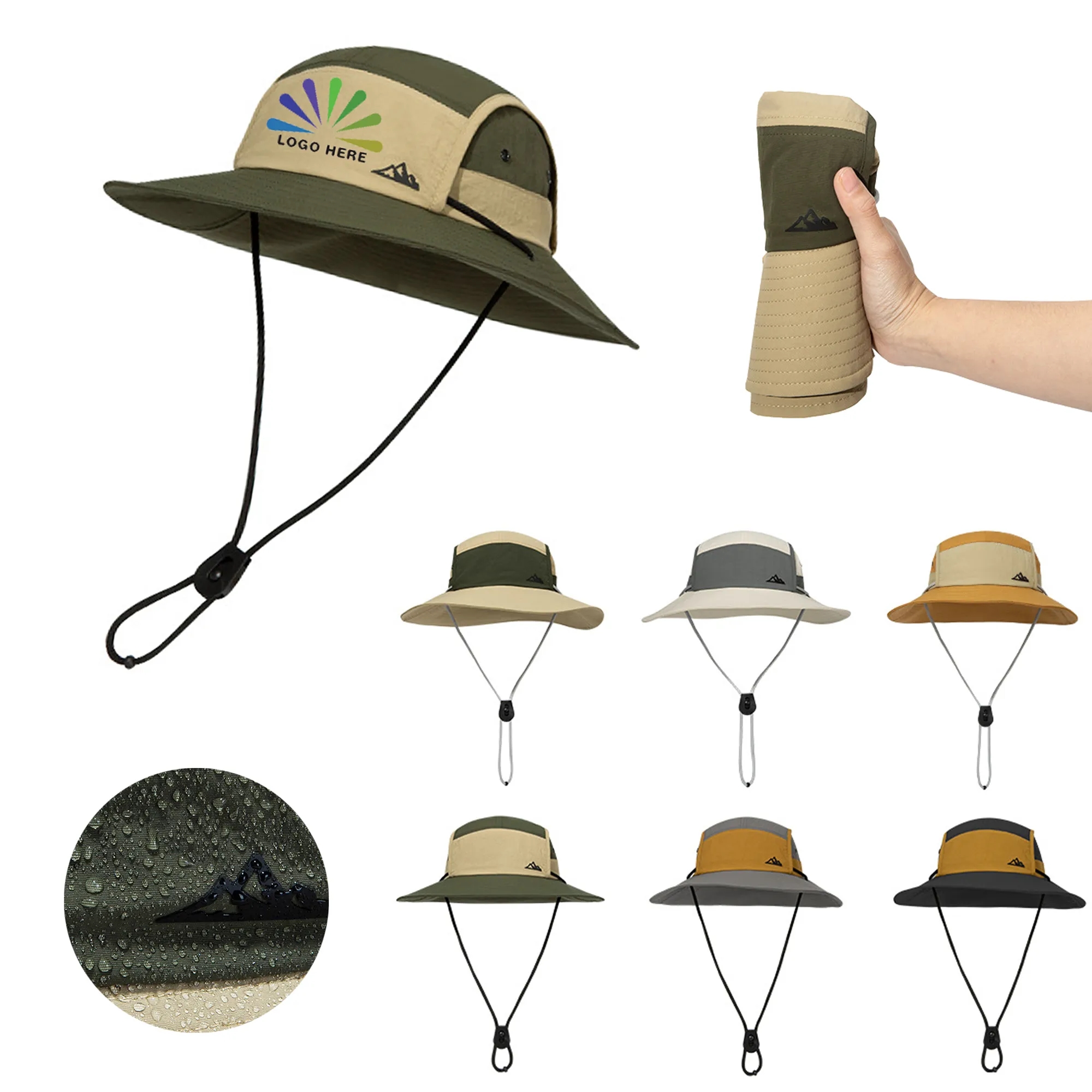 Two-tone Breathable Bucket Hat Double Opening MOQ 20PCS