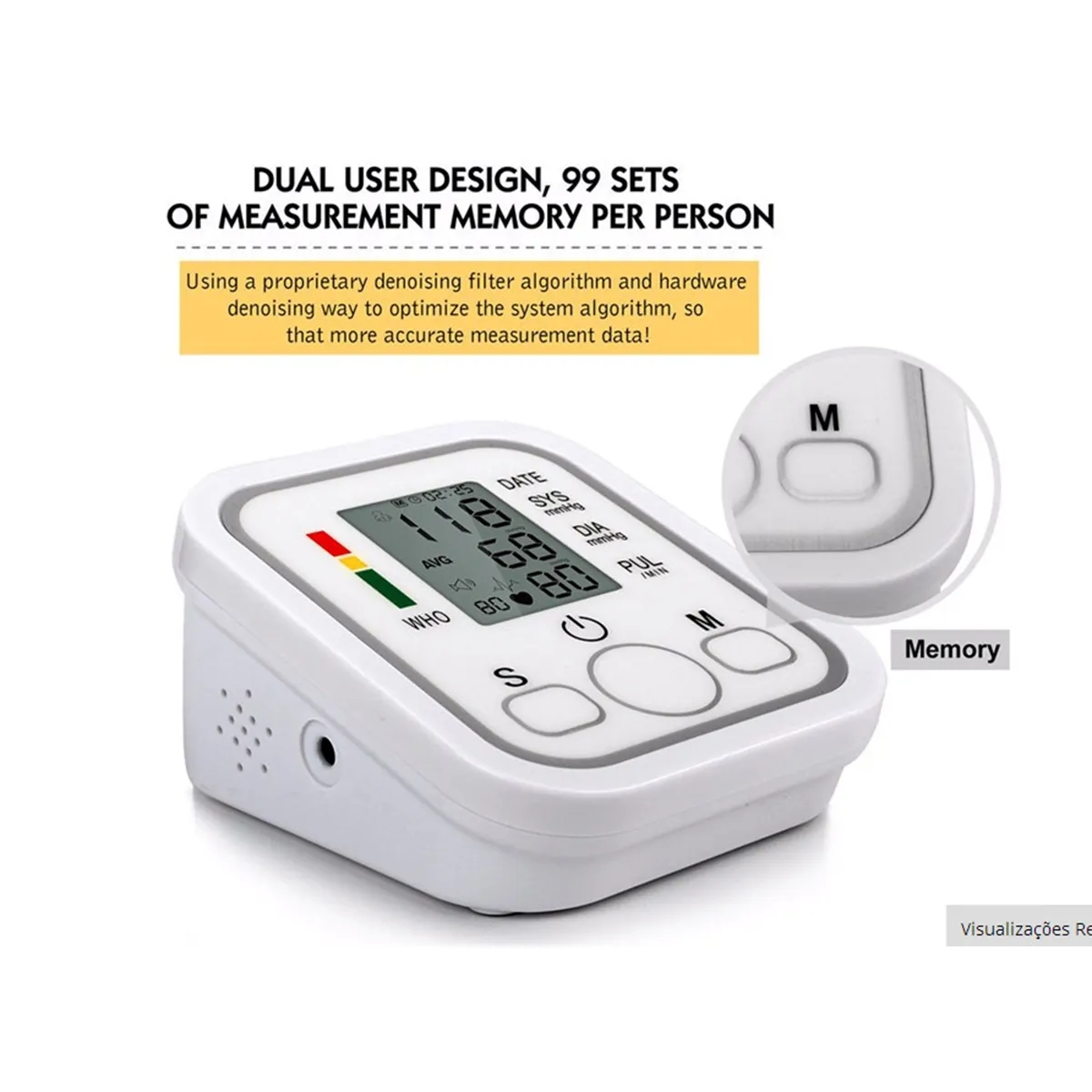 Smart Upper Arm Blood Pressure Monitor with Wide Range Cuff 4