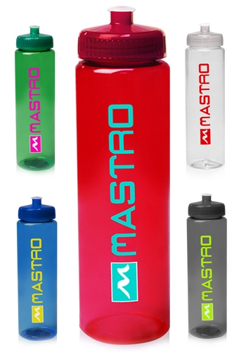 32 oz Poly-Clear™ Plastic Water Bottle 2
