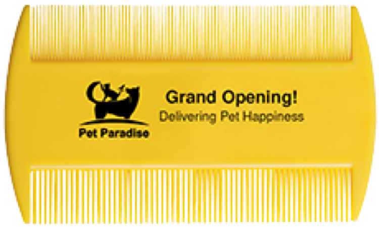 Yellow Neon Flea Comb (3.5" x 2.063")