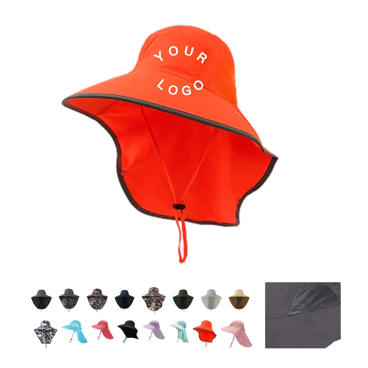 13.78 Inch Outdoor Hat with Breathable Panels 1