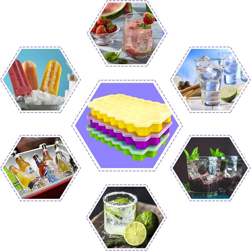 37-Ice Trays Silicone Ice Cube Molds w/Sealing Lid 4