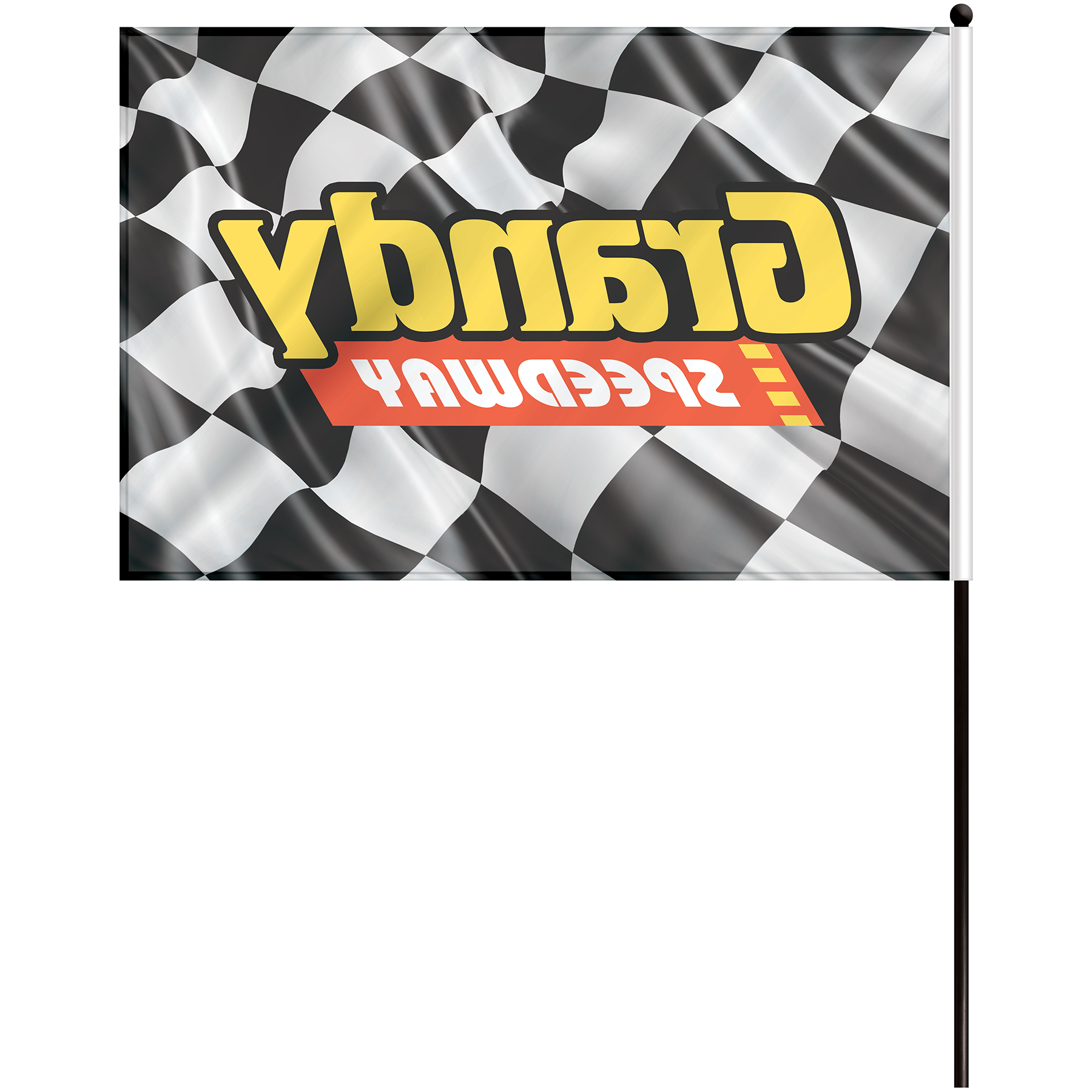 12"x 18" Single Reverse Polyester Stick Flags 12