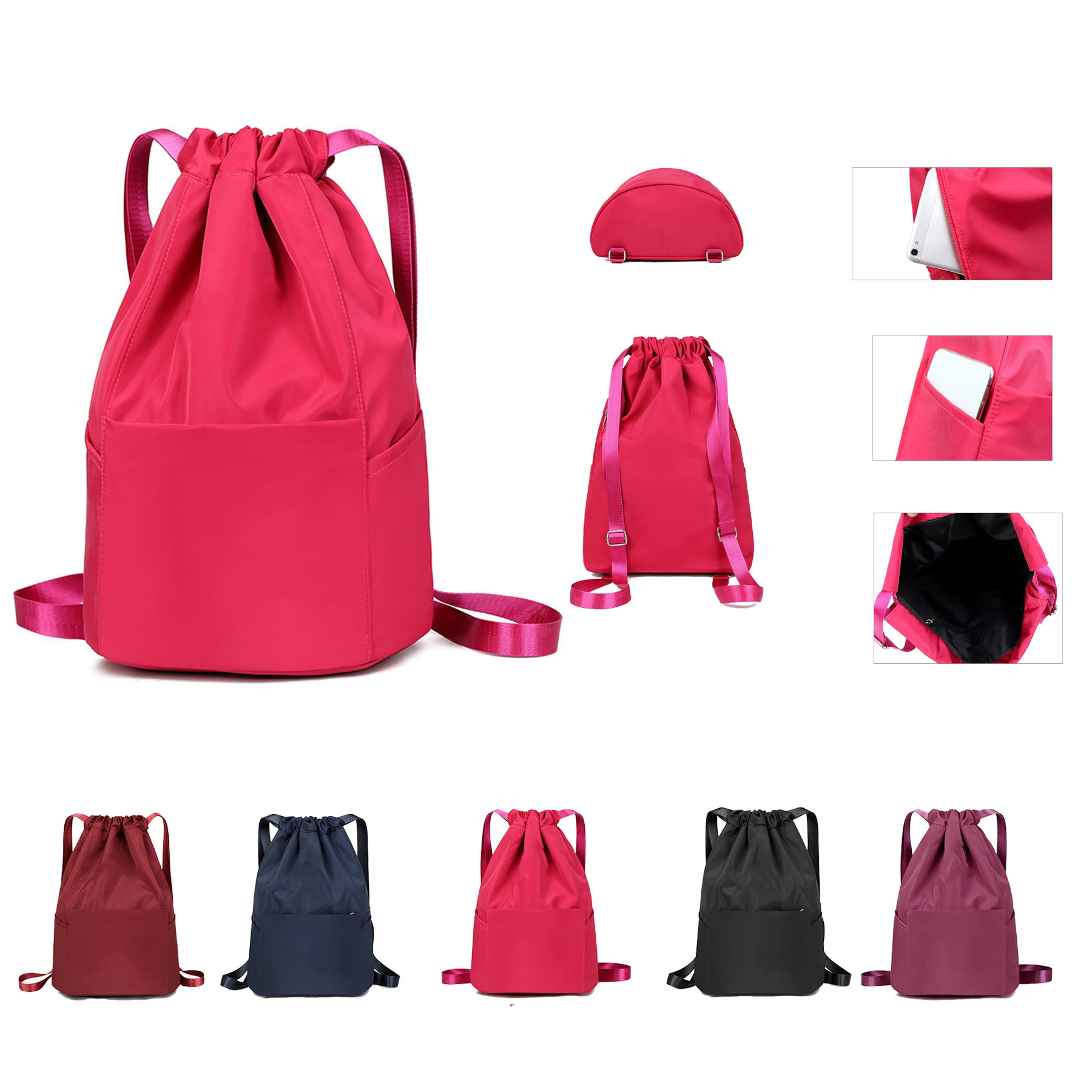 DrawstringMulti-pocket Backpack 3