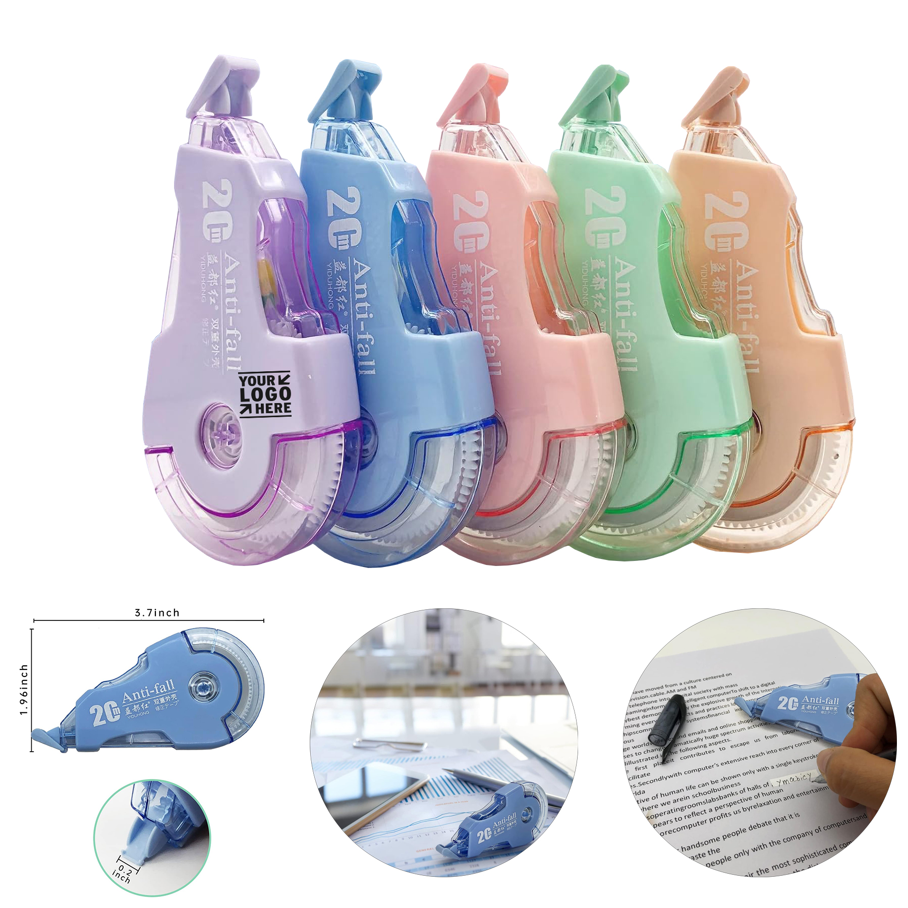 Drop-proof Housing Extra Long Thick Core School Office Supply White Out Correction Tape 2