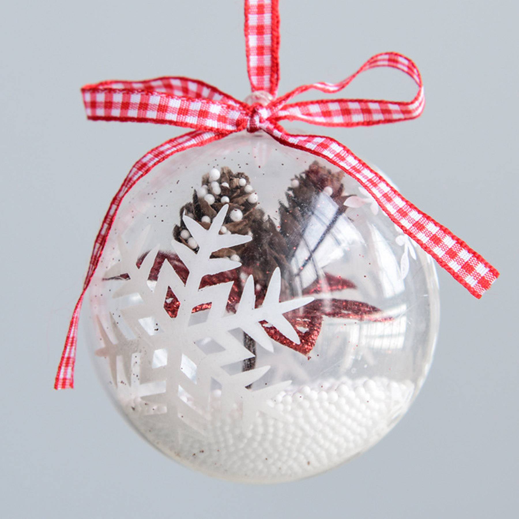 3.1 inch plastic clear Christmas tree ornament ball 5