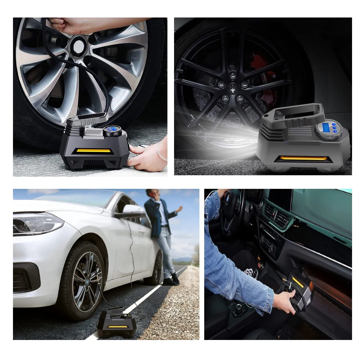 Portable Multifunctional Electric Fast Auto Tire Pump 3