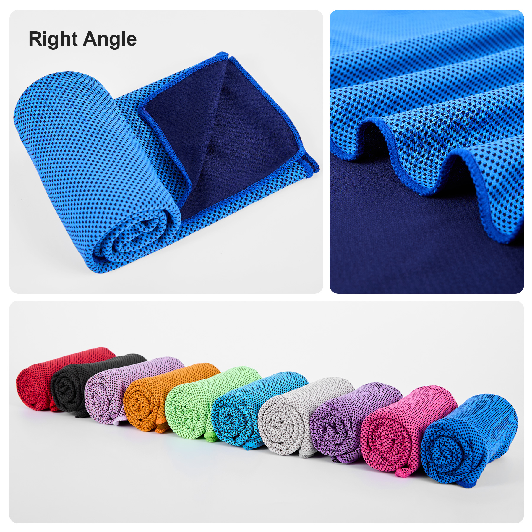 Cooling Towel With Mesh Drawstring Pouch 13