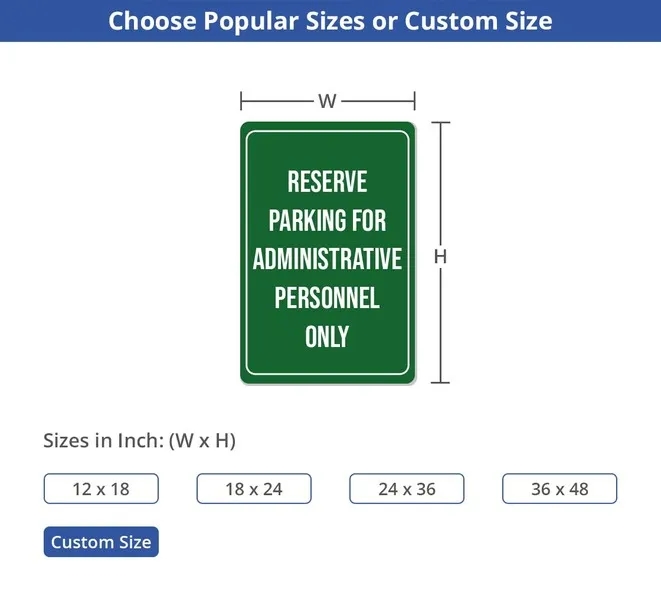 Aluminum Sign - 1ft x 1ft ( SQFT) 4