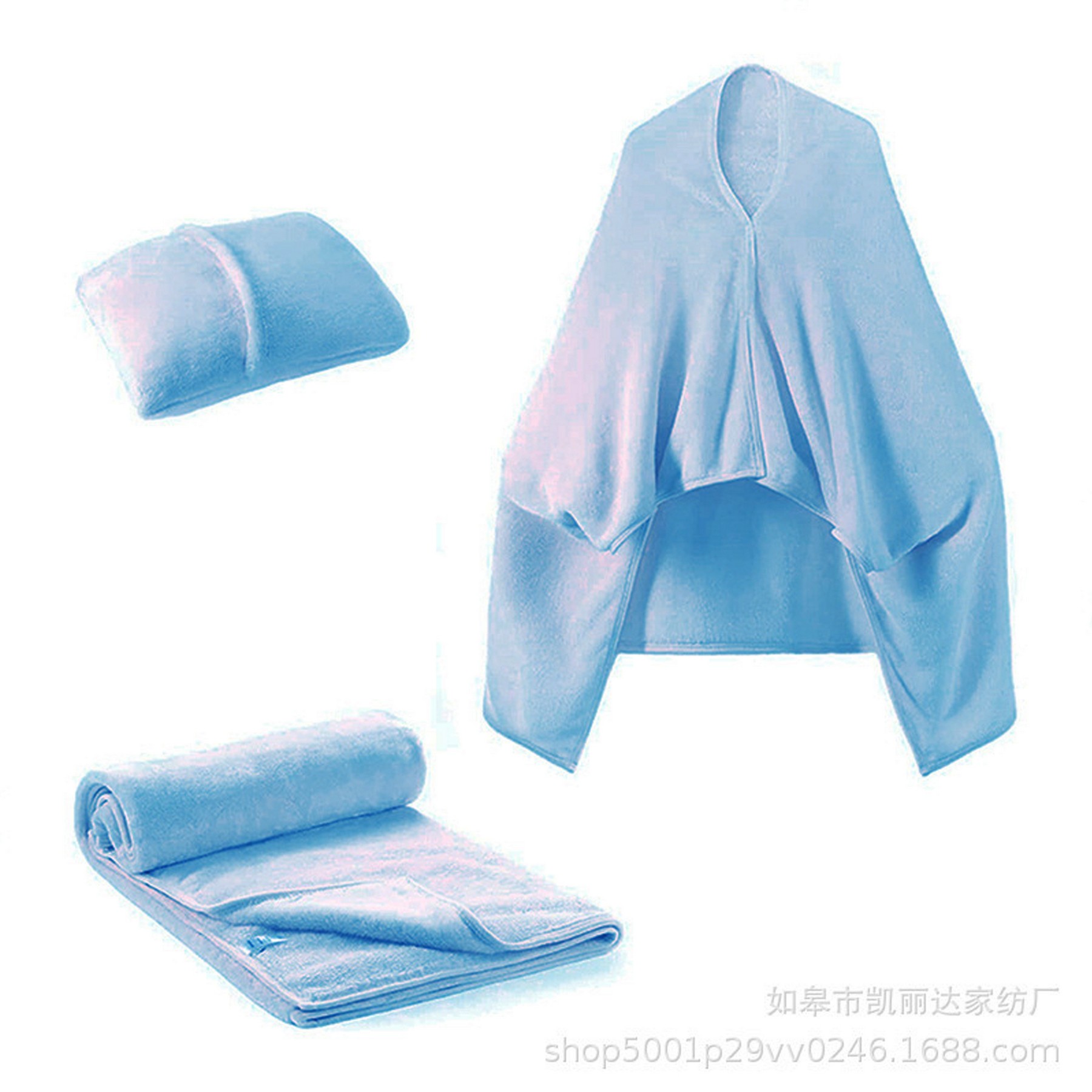 Versatile Foldable Flannel Travel Blanket 6