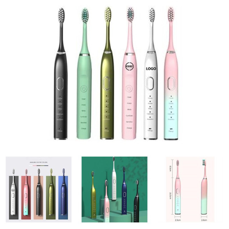 Sonic Electric Toothbrush with 3 Brush Heads and Travel Case