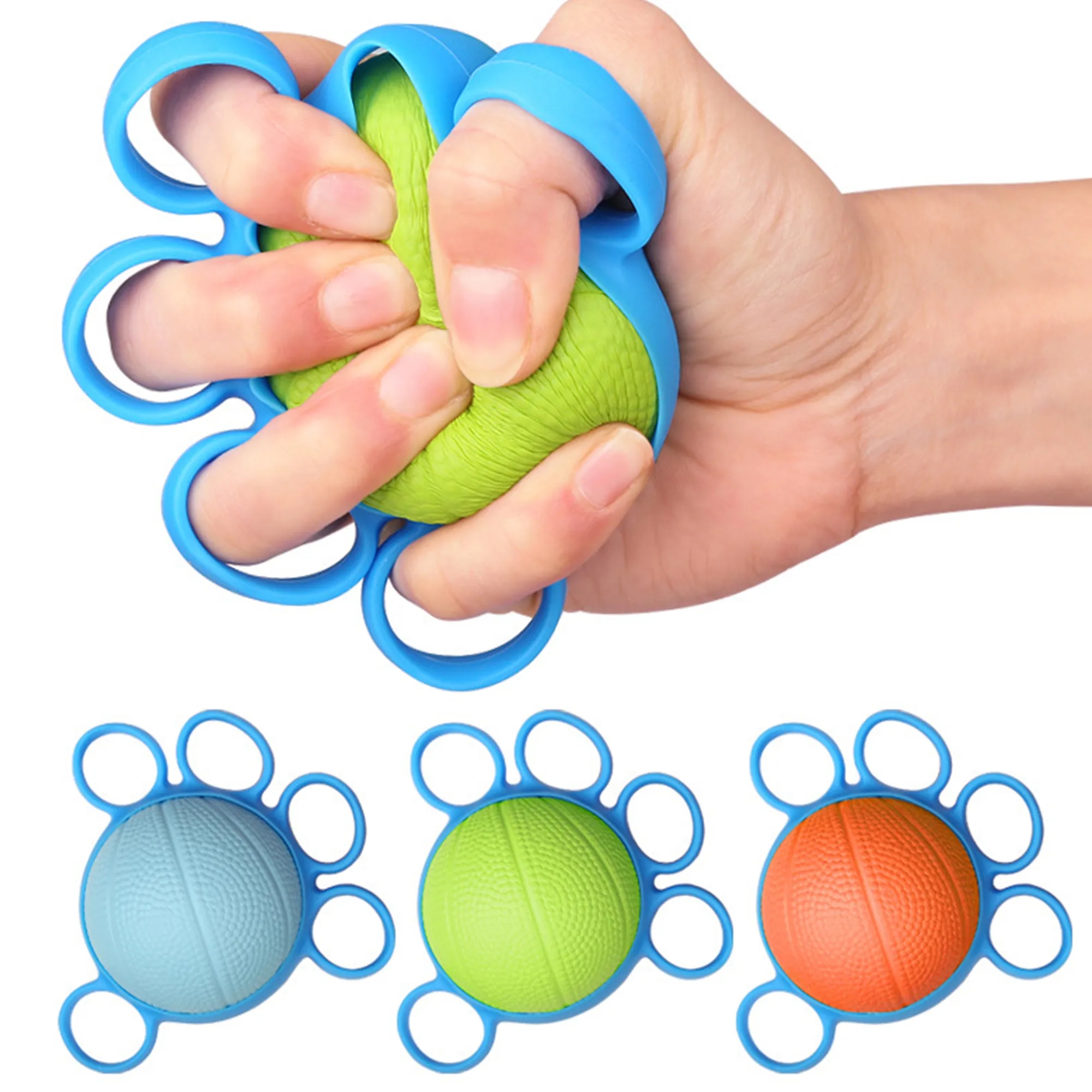 Exerciser Hand Gripper Silicone Finger Puller set 1